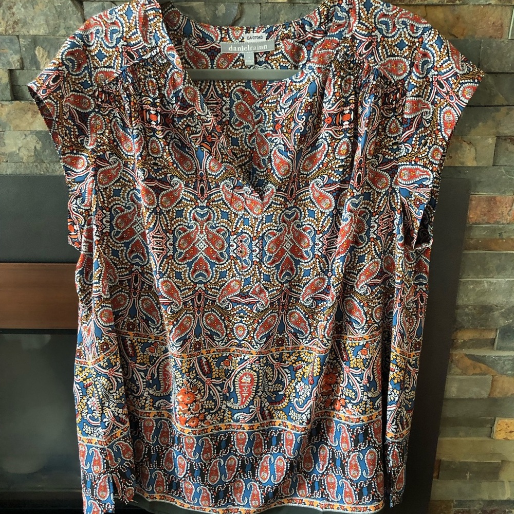 Daniel Rainn Multicolor Paisley Blouse